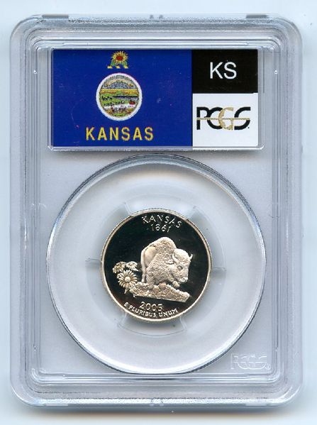 2005 S 25C Silver Kansas Quarter PCGS PR70DCAM