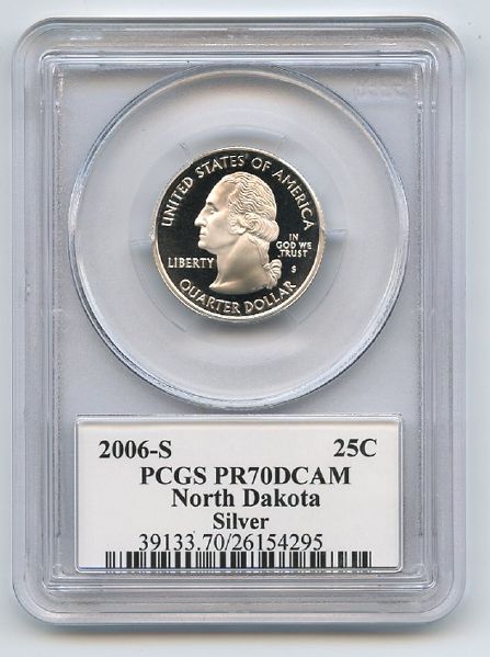 2006 S 25C Silver North Dakota Quarter PCGS PR70DCAM