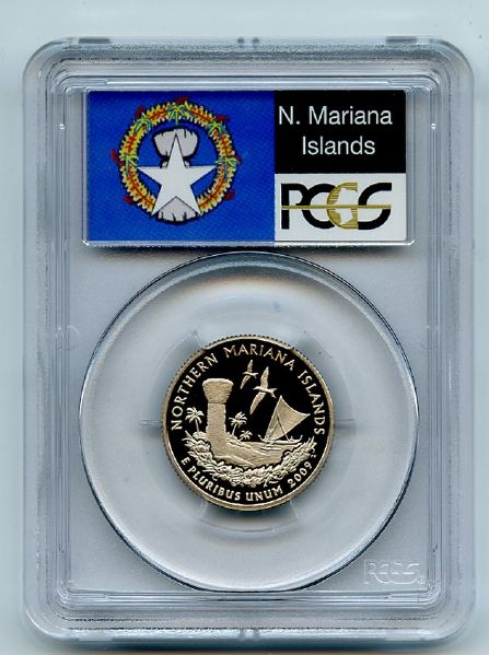 2009 S 25C Clad Northern Mariana Islands Quarter PCGS PR70DCAM