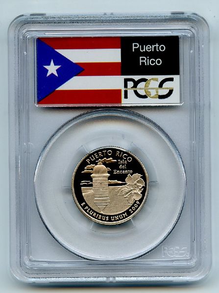 2009 S 25C Clad Puerto Rico Quarter PCGS PR70DCAM