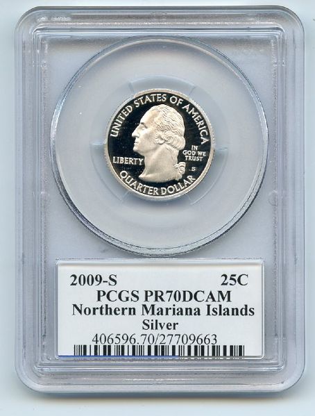 2009 S 25C Silver Northern Mariana Islands Quarter PCGS PR70DCAM