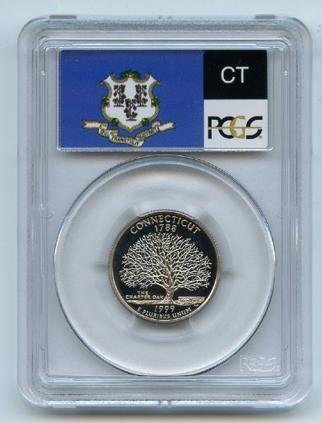 1999 S 25C Clad Connecticut Quarter PCGS PR69DCAM