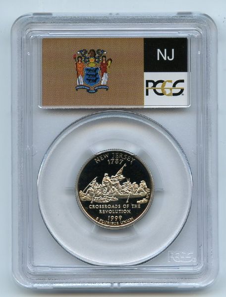 1999 S 25C Clad New Jersey Quarter PCGS PR69DCAM