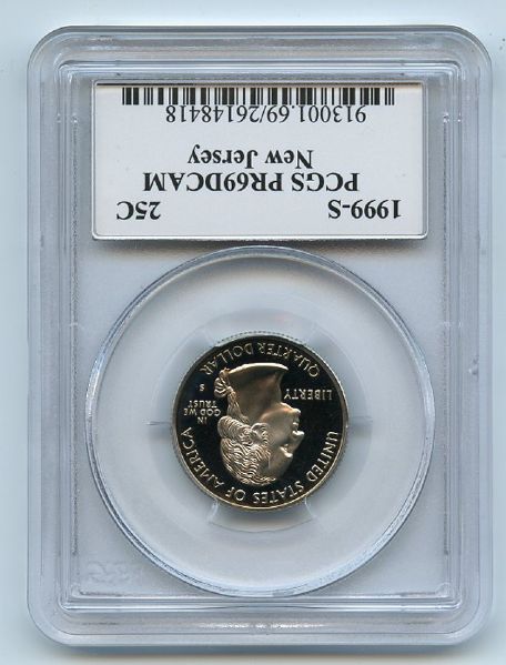 1999 S 25C Clad New Jersey Quarter PCGS PR69DCAM