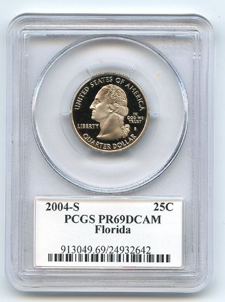 2004 S 25C Clad Florida Quarter PCGS PR69DCAM