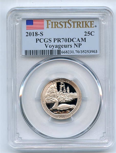 2018 S 25C Clad Voyageurs Quarter PCGS PR70DCAM