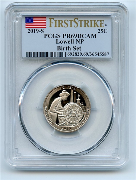 2019 S 25C Lowell Quarter Birth Set PCGS PR69DCAM First Strike