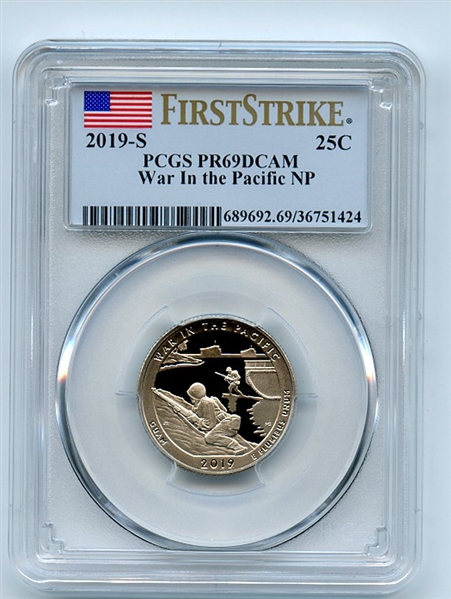 2019 S 25C Clad War In the Pacific Quarter PCGS PR69DCAM First Strike