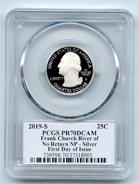 2019 S 25C Silver Frank Church Quarter PCGS PR70DCAM FDOI Thomas Cleveland Arrow