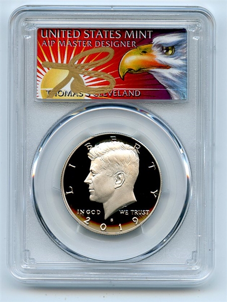 2019 S 50C Kennedy Half Dollar PCGS PR70DCAM FDOI Thomas Cleveland Eagle