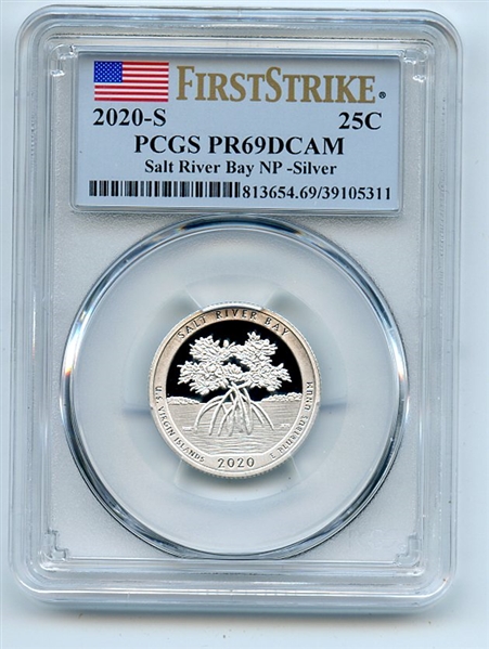 2020 S 25C Silver Salt River Bay Quarter PCGS PR69DCAM First Strike