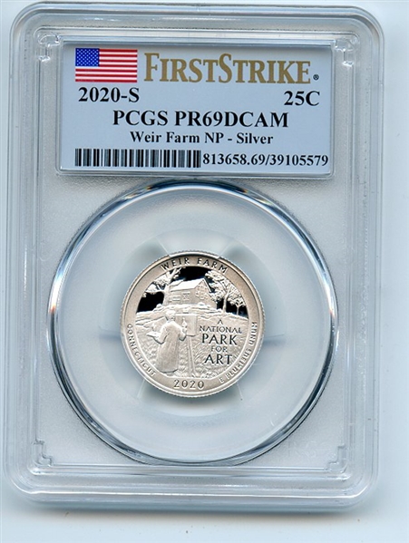 2020 S 25C Silver Weir Farm Quarter PCGS PR69DCAM First Strike