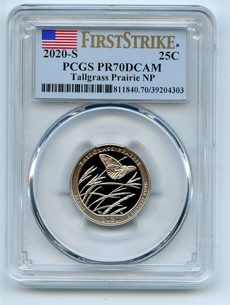 2020 S 25C Clad Tallgrass Prairie Quarter PCGS PR70DCAM First Strike