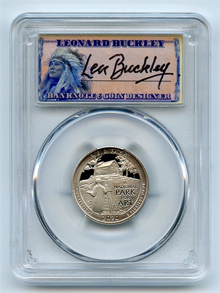 2020 S 25C Clad Weir Farm Quarter PCGS PR70DCAM FDOI Leonard Buckley