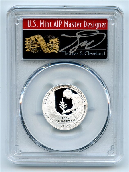 2020 S 25C Silver Rockefeller Quarter PCGS PR70DCAM First Strike Cleveland Arrows