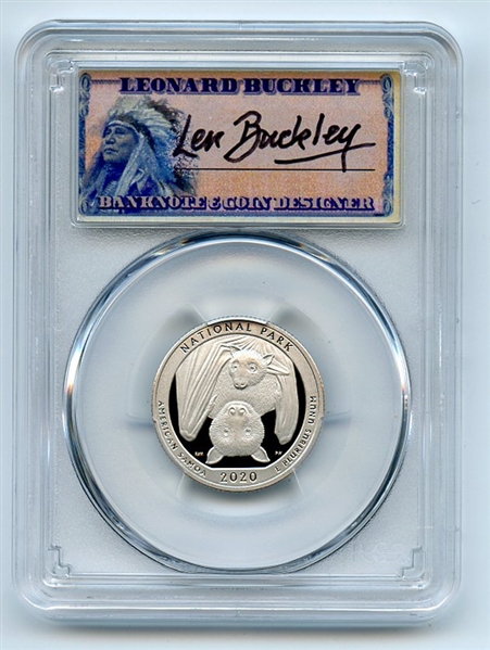 2020 S 25C Clad American Samoa Quarter PCGS PR70DCAM FS Leonard Buckley