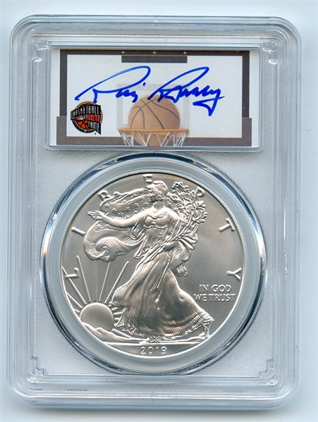 2019 $1 American Silver Eagle 1oz Dollar PCGS MS70 First Strike Rick Barry