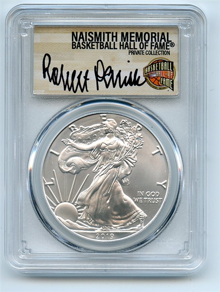 2019 $1 American Silver Eagle 1oz Dollar PCGS MS70 First Strike Robert Parish