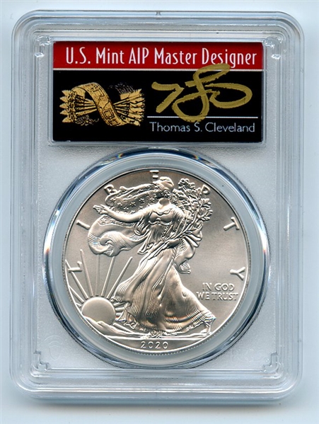 2020 (S) $1 Silver Eagle Emergency Issue PCGS MS70 FDOI Thomas Cleveland Arrows