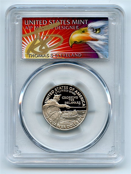 2021 S 25C Clad Crossing the Delaware Quarter PCGS PR70DCAM FS Cleveland Eagle