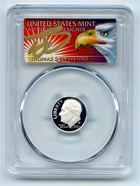 2021 S 10C Silver Roosevelt Dime PCGS PR70DCAM First Strike Cleveland Eagle