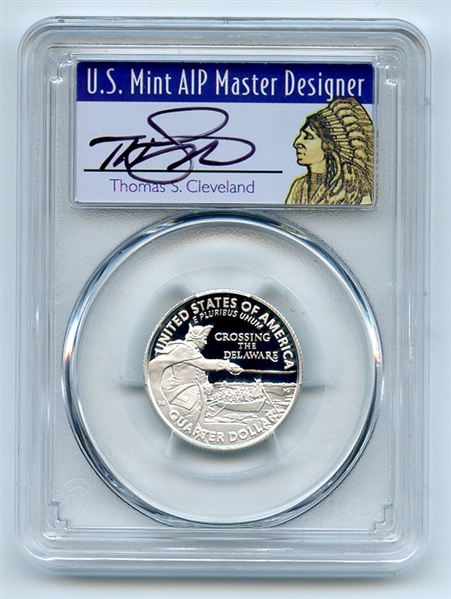 2021 S 25C Silver Crossing the Delaware Quarter PCGS PR70DCAM Cleveland Native