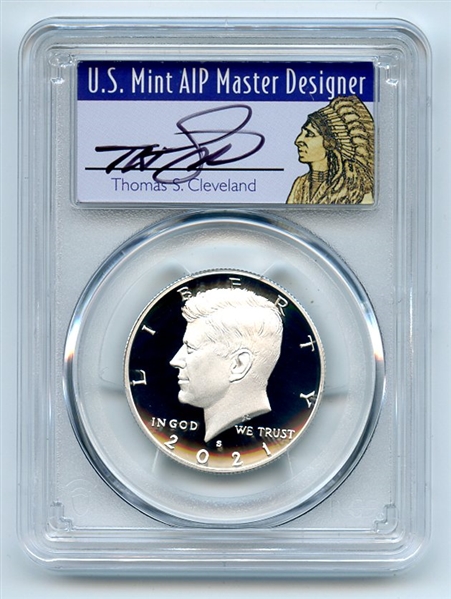 2021 S 50C Silver Kennedy Half Dollar PCGS PR70DCAM FS Cleveland Native