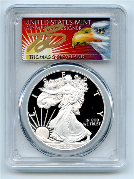 2020 W $1 Proof American Silver Eagle PCGS PR70DCAM Cleveland Eagle