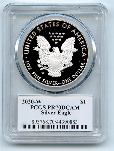 2020 W $1 Proof American Silver Eagle PCGS PR70DCAM Cleveland Eagle