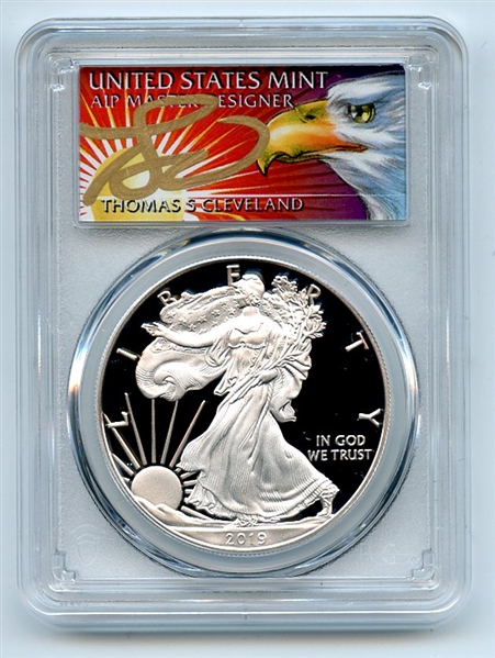 2019 W $1 Proof Silver Eagle PCGS PR69DCAM Thomas Cleveland Eagle