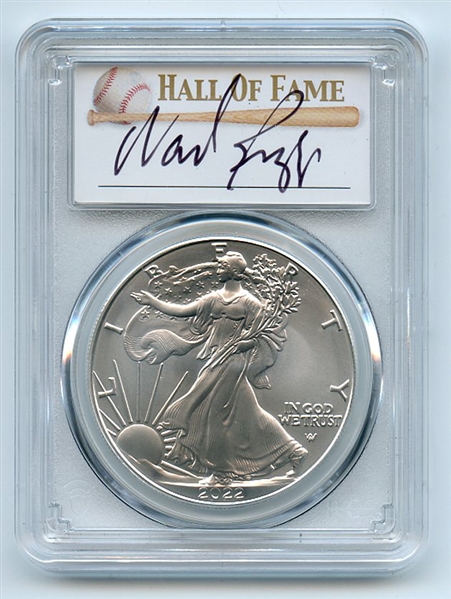 2022 $1 American Silver Eagle 1oz PCGS MS70 First Day of Issue FDOI Wade Boggs