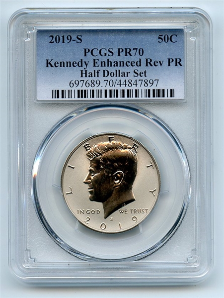 2019 S 50C Kennedy Enhanced Reverse Proof PCGS PR70