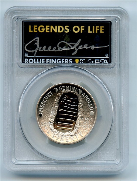 2019 S 50C Apollo 11 Commemorative PCGS PR70DCAM Legends of Life Rollie Fingers