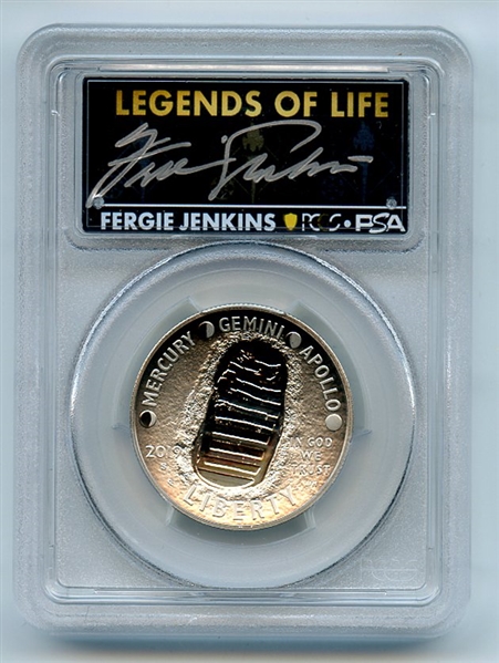 2019 S 50C Apollo 11 Commemorative PCGS PR70DCAM Legends of Life Fergie Jenkins