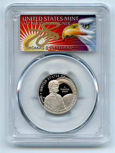 2022 S 25C Clad Dr. Sally Ride Quarter PCGS PR70DCAM FDOI Thomas Cleveland Eagle