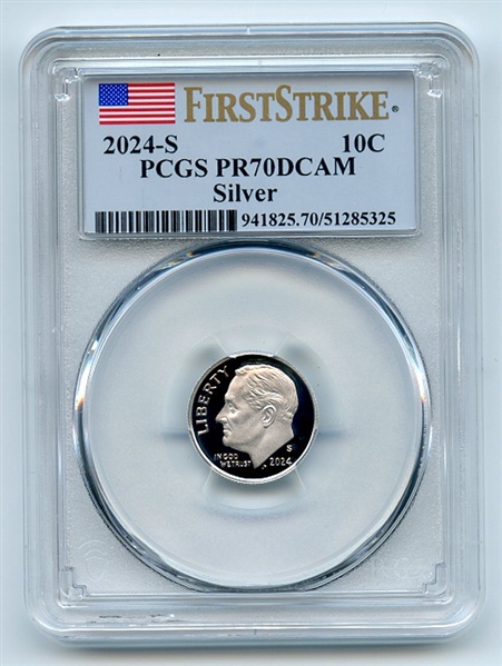 2024 S 10C Silver Roosevelt Dime PCGS PR70DCAM First Strike