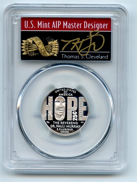 2024 S 25C Silver Patsy Takemoto Mink Quarter PCGS PR70DCAM FS Cleveland Arrows