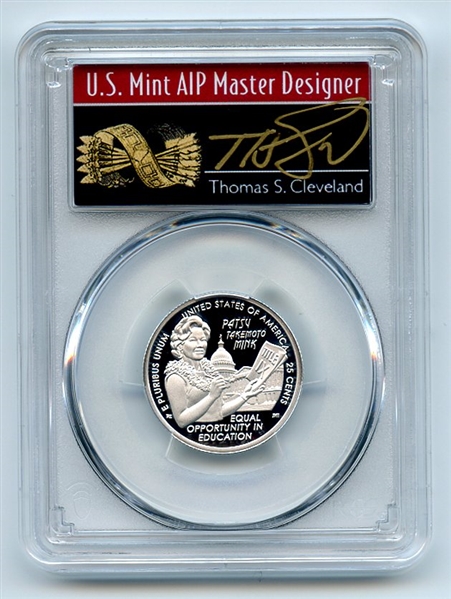 2024 S 25C Silver Rev. Dr. Pauli Murry Quarter PCGS PR70DCAM FS Cleveland Arrows