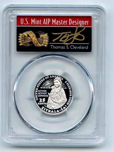 2024 S 25C Silver Zitkala-Sa Quarter PCGS PR70DCAM FS Cleveland Arrows