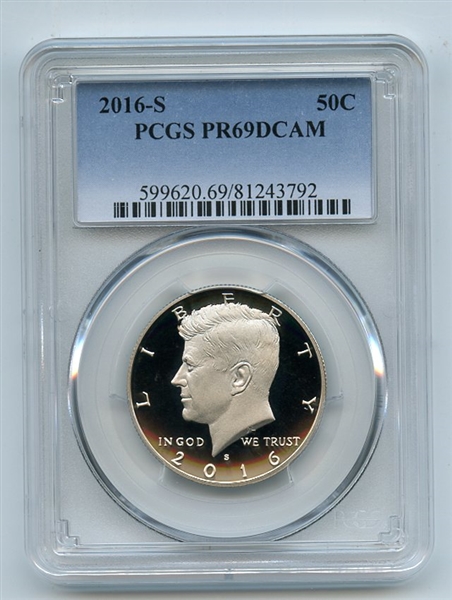 2016 S 50C Kennedy Half Dollar PCGS PR69DCAM