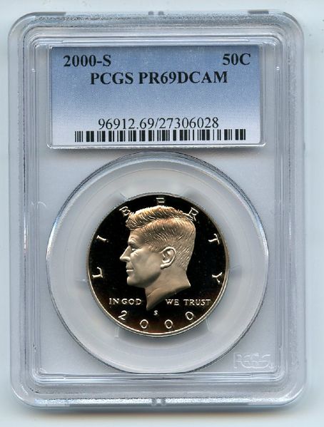 2000 S 50C Kennedy Half Dollar PCGS PR69DCAM