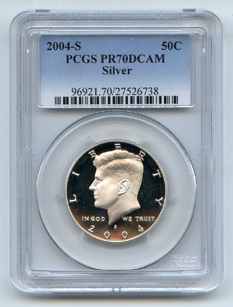2004 S 50C Silver Kennedy Half Dollar PCGS PR70DCAM