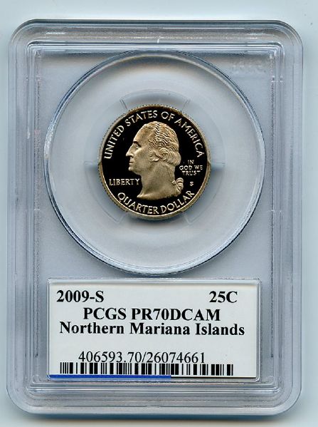 2009 S 25C Clad Northern Mariana Islands Quarter PCGS PR70DCAM