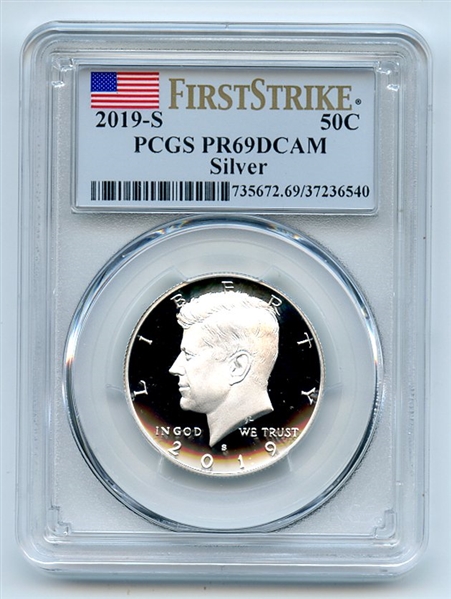 2019 S 50C Silver Kennedy Half Dollar PCGS PR69DCAM First Strike