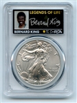 2020 $1 American Silver Eagle 1oz PCGS MS70 FS Legends of Life Bernard King