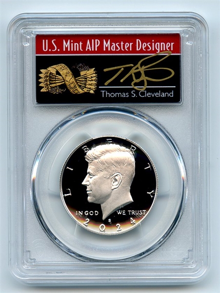 2024 S 50C Silver Kennedy Half Dollar PCGS PR70DCAM FS Cleveland Arrows