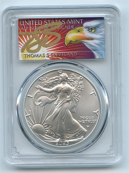 2025 $1 American Silver Eagle PCGS MS70 FS Thomas Cleveland Eagle 1 of 500