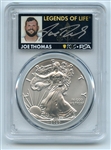 2020 $1 American Silver Eagle PCGS MS70 FS Legends of Life Joe Thomas