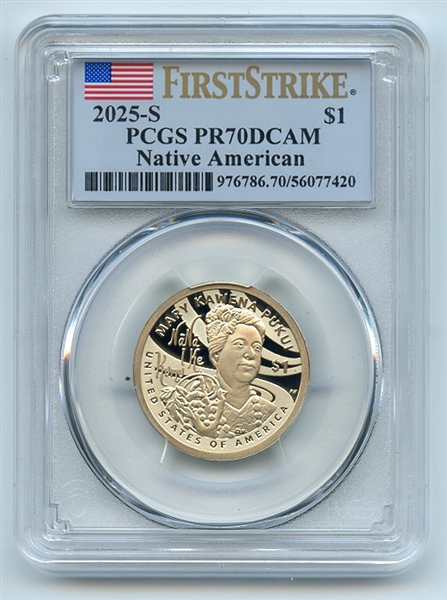 2025 S $1 Sacagawea Dollar PCGS PR70DCAM First Strike