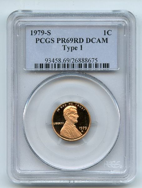 1979 S 1C Lincoln Cent Proof PCGS PR69DCAM